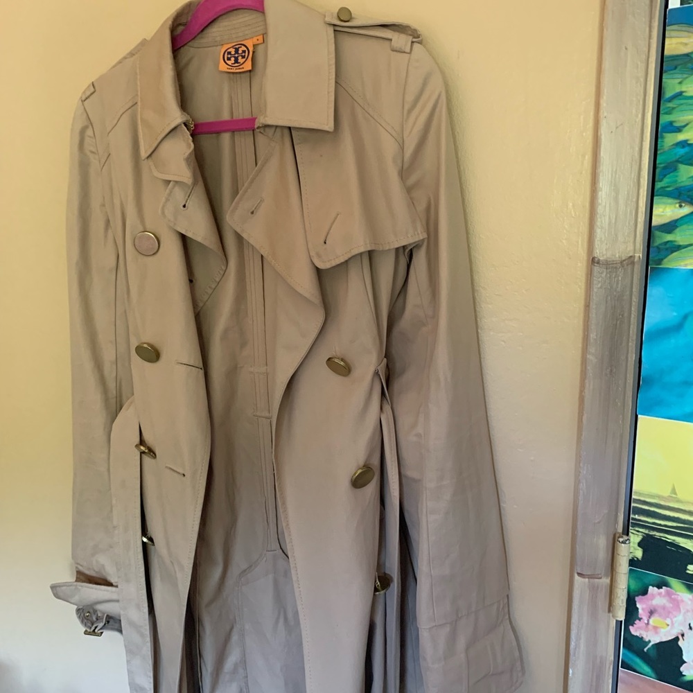 Tan Tory Burch Trench Coat
